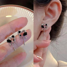 Load image into Gallery viewer, Vintage Goth Black Love Heart Hollow Metal Stud Earrings for Women Girl Trendy Creative Ins Party Aesthetic Jewelry Accessories