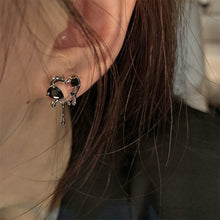 Load image into Gallery viewer, Vintage Goth Black Love Heart Hollow Metal Stud Earrings for Women Girl Trendy Creative Ins Party Aesthetic Jewelry Accessories