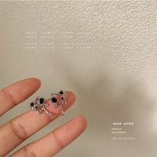 Load image into Gallery viewer, Vintage Goth Black Love Heart Hollow Metal Stud Earrings for Women Girl Trendy Creative Ins Party Aesthetic Jewelry Accessories