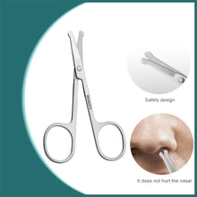 Load image into Gallery viewer, Mini Stainless Steel Nose Hair Scissors Portable Round Head Beauty Trimmer Nose Hair Clipper Ergonomics Nose Hair Cutter