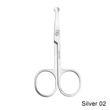 Load image into Gallery viewer, Mini Stainless Steel Nose Hair Scissors Portable Round Head Beauty Trimmer Nose Hair Clipper Ergonomics Nose Hair Cutter