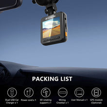 Load image into Gallery viewer, 4K 2160P Recording IPS Dash Cam Car Camera DVR Built-In GPS Wi-Fi Night Vision WDR Motion Detection Loop Recording