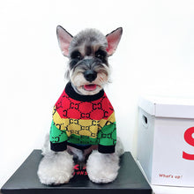 Load image into Gallery viewer, Autumn and Winter Pet Warm Fleece Puppy Dog Cat Rainbow Shirt Jacket Sweater Teddy Bichon Pomeranian Schnauze Dog Clothes