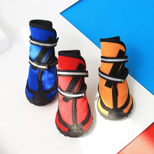 Load image into Gallery viewer, Four season Waterproof Pet Shoes for Small to Large Dog Oxford Bottom Reflective Bandages Pet Rain Boots Large Dog Shoes
