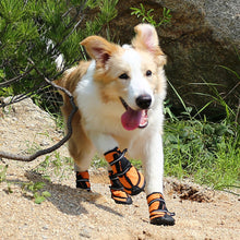 Load image into Gallery viewer, Four season Waterproof Pet Shoes for Small to Large Dog Oxford Bottom Reflective Bandages Pet Rain Boots Large Dog Shoes
