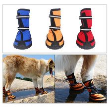 Load image into Gallery viewer, Four season Waterproof Pet Shoes for Small to Large Dog Oxford Bottom Reflective Bandages Pet Rain Boots Large Dog Shoes