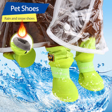 Load image into Gallery viewer, Winter Waterproof Pet Rain Shoes for Small Medium Dog Warm Puppy Snow Boots Fleece Soft Silicon Adjustable Anti-Slip Pet Rain Boots Large Dog Shoes