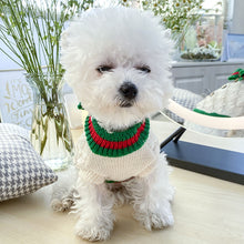 Load image into Gallery viewer, Autumn and Winter Pet Warm Fleece Hollow Knitted Bow Sweater Puppy Dog Cat Soft Coat Shirt Jacket Teddy Bichon Pomeranian Schnauze Dog Clothes