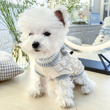 Load image into Gallery viewer, Autumn and Winter Pet Warm Fleece Hollow Knitted Bow Sweater Puppy Dog Cat Soft Coat Shirt Jacket Teddy Bichon Pomeranian Schnauze Dog Clothes