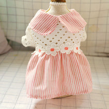 Load image into Gallery viewer, Spring Summer Autumn Dog Cat Princess Dress Pet Hollow Pink Plaid Dress Pet Clothes Comfortable Soft Puppuy Dogs Cats Dress Pet Clothes