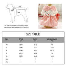 Load image into Gallery viewer, Spring Summer Autumn Dog Cat Princess Dress Pet Hollow Pink Plaid Dress Pet Clothes Comfortable Soft Puppuy Dogs Cats Dress Pet Clothes