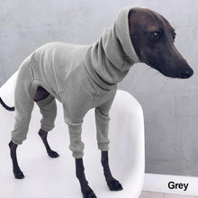 Load image into Gallery viewer, Solid Four-legged Rib Dog Clothes Turtleneck Pet Sweater for Whippet Italian Greyhound Winter Pullover Jumpsuit for Big Dogs