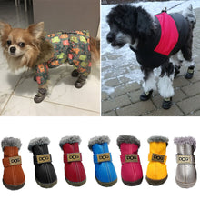 Load image into Gallery viewer, 4Pcs/Set Winter Pet Dog Shoes Warm Snow Boots Waterproof For Small Dogs Cotton Non Slip Pet Outdoor Supplies Botas Perro