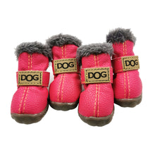 Load image into Gallery viewer, 4Pcs/Set Winter Pet Dog Shoes Warm Snow Boots Waterproof For Small Dogs Cotton Non Slip Pet Outdoor Supplies Botas Perro
