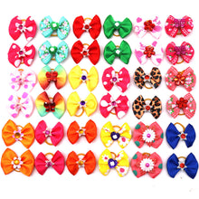 Load image into Gallery viewer, 10Pcs Dog Hair Bows Diamond Dog Hair Accessories Rubber Bands Dog Bows Dogs Pets Hair Accessories Pet Grooming Products