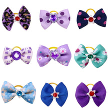 Load image into Gallery viewer, 10Pcs Dog Hair Bows Diamond Dog Hair Accessories Rubber Bands Dog Bows Dogs Pets Hair Accessories Pet Grooming Products