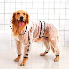 Load image into Gallery viewer, Transparent Waterproof Pets Dog Clothes Dog Riancoat Jumpsuit Rain Coat for Dogs Pet Cloak Labrador Waterproof Golden Retriever Jacket