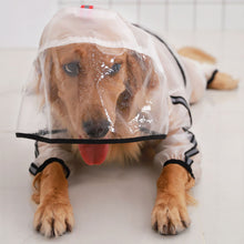 Load image into Gallery viewer, Transparent Waterproof Pets Dog Clothes Dog Riancoat Jumpsuit Rain Coat for Dogs Pet Cloak Labrador Waterproof Golden Retriever Jacket