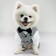 Load image into Gallery viewer, Pet Jumpsuit Outfit Party Costume Formal Gentleman Bowtie Tuxedo Pet Cat Dog Clothes Wedding Suit For Small Dog