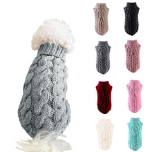 Load image into Gallery viewer, Winter Dog Clothes Chihuahua Soft Puppy Kitten Kitten High Collar Solid Color Design Sweater Fashion Clothing for Pet Dogs Cats