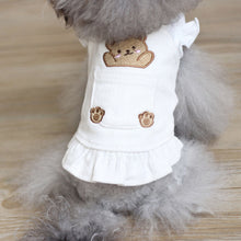 Load image into Gallery viewer, Bear Suspenders Skirt Pet Cats and Dogs Clothes Autumn and Winter Flying Sleeves Base Corduroy Cute Princess Skirt Pets Clothes