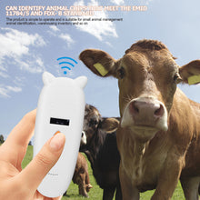 Load image into Gallery viewer, Handheld Animal Chip Scanner Animal Tags Scanner Animal Chip Card Reader with OLED Display 134.2/125KHZ Animal ID Reader