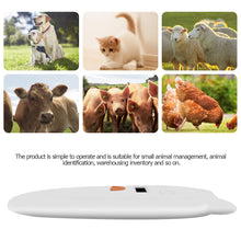 Load image into Gallery viewer, Handheld Animal Chip Scanner Animal Tags Scanner Animal Chip Card Reader with OLED Display 134.2/125KHZ Animal ID Reader