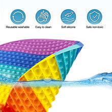 Load image into Gallery viewer, Large Square Round Pop It Toy Fidget Toys Push Bubble Stress Relief Toys Squeeze Toys