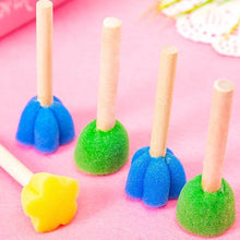 Load image into Gallery viewer, 5pcs/set Kids Drawing Toys Sponge Brush Kit DIY Painting Brush Sponge Flower Stamp Kids Eearly Education Art Start Learning Tools