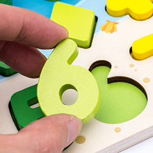 Load image into Gallery viewer, Kids Wooden Geometric Wooden Toys 3D Educational Math Fishing Count Numbers Digital Shape Match Board Early Education Child Gift Toy