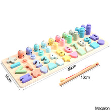 Load image into Gallery viewer, Kids Wooden Geometric Wooden Toys 3D Educational Math Fishing Count Numbers Digital Shape Match Board Early Education Child Gift Toy