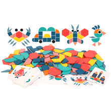 Load image into Gallery viewer, 180pcs Kids Wood Jigsaw Puzzle Board Game Baby Montessori Educational Learning Wooden Toys Children Geometric Shape 3D Puzzles