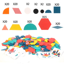 Load image into Gallery viewer, 180pcs Kids Wood Jigsaw Puzzle Board Game Baby Montessori Educational Learning Wooden Toys Children Geometric Shape 3D Puzzles