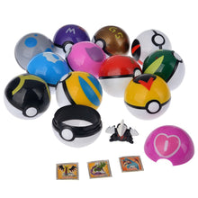 Load image into Gallery viewer, 12pcs/set Pocket Monster Balls with Pikachu Action Figurine Pokemon Game Poke Ball Model Charmander Anime Figure Dolls Toy For Children Gift