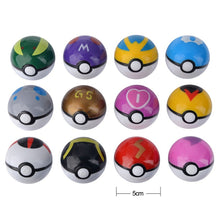 Load image into Gallery viewer, 12pcs/set Pocket Monster Balls with Pikachu Action Figurine Pokemon Game Poke Ball Model Charmander Anime Figure Dolls Toy For Children Gift