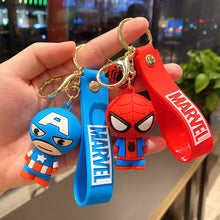 Load image into Gallery viewer, Marvel Super Hero Keychain Spiderman Captain America Iron Man Hulk Thor Keyrings Car Bag Backpack Pendant Key Chain Toy