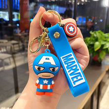 Load image into Gallery viewer, Marvel Super Hero Keychain Spiderman Captain America Iron Man Hulk Thor Keyrings Car Bag Backpack Pendant Key Chain Toy
