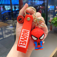 Load image into Gallery viewer, Marvel Super Hero Keychain Spiderman Captain America Iron Man Hulk Thor Keyrings Car Bag Backpack Pendant Key Chain Toy