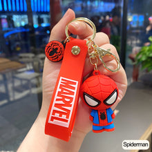 Load image into Gallery viewer, Marvel Super Hero Keychain Spiderman Captain America Iron Man Hulk Thor Keyrings Car Bag Backpack Pendant Key Chain Toy