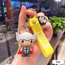 Load image into Gallery viewer, Marvel Super Hero Keychain Spiderman Captain America Iron Man Hulk Thor Keyrings Car Bag Backpack Pendant Key Chain Toy