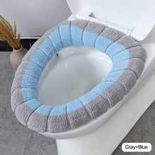 Load image into Gallery viewer, Warm Toilet Seat Cover Closestool Mat Washable Bathroom Accessories Knitting Pure Color Soft Pad Bidet Cover