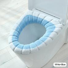 Load image into Gallery viewer, Warm Toilet Seat Cover Closestool Mat Washable Bathroom Accessories Knitting Pure Color Soft Pad Bidet Cover