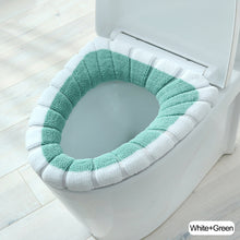 Load image into Gallery viewer, Warm Toilet Seat Cover Closestool Mat Washable Bathroom Accessories Knitting Pure Color Soft Pad Bidet Cover