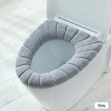 Load image into Gallery viewer, Warm Toilet Seat Cover Closestool Mat Washable Bathroom Accessories Knitting Pure Color Soft Pad Bidet Cover