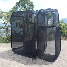 Load image into Gallery viewer, Butterfly Cage Black Insect Habitat Popup Collapsible Insect Mesh Cage Insect Proof Plant Greenhouse Box Mantis Stick Foldable Pop-up Insect Breeding Box