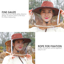 Load image into Gallery viewer, 1pcs Beekeeping Cowboy Hat Anti Bee Hat Protective Beekeeper Cap Face Protector Mosquito Bee Insect Net Veil Comfortable Design Beekeeping Protection Equipments