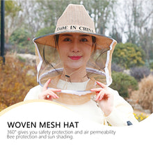 Load image into Gallery viewer, 1pcs Beekeeping Cowboy Hat Anti Bee Hat Protective Beekeeper Cap Face Protector Mosquito Bee Insect Net Veil Comfortable Design Beekeeping Protection Equipments