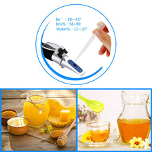 Load image into Gallery viewer, Bee Tools Honey Refractometer Brix 58-90% (Sugar Content) Beekeeping Refractometer Handheld Portable Honey Concentration Meter Honey Moisture Tester with ATC