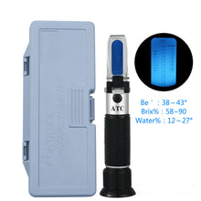 Load image into Gallery viewer, Bee Tools Honey Refractometer Brix 58-90% (Sugar Content) Beekeeping Refractometer Handheld Portable Honey Concentration Meter Honey Moisture Tester with ATC