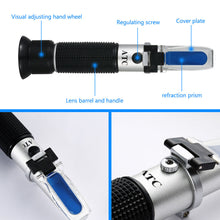 Load image into Gallery viewer, Bee Tools Honey Refractometer Brix 58-90% (Sugar Content) Beekeeping Refractometer Handheld Portable Honey Concentration Meter Honey Moisture Tester with ATC